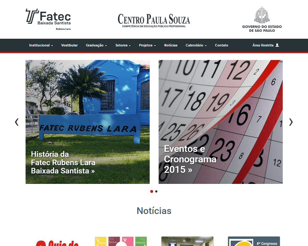Imagem Website Fatec Santos